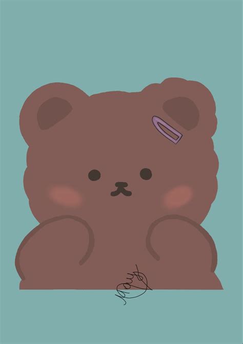 Коричневый мишка🐻сама рисовала🙈 | Hello kitty, Kitty, Art