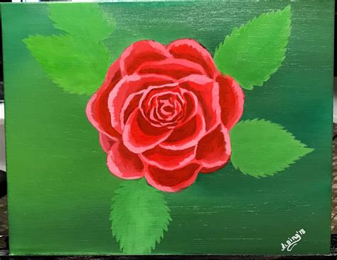 RED ROSE Painting | Original | 11x14" | Acrylic Painting | Wall Art