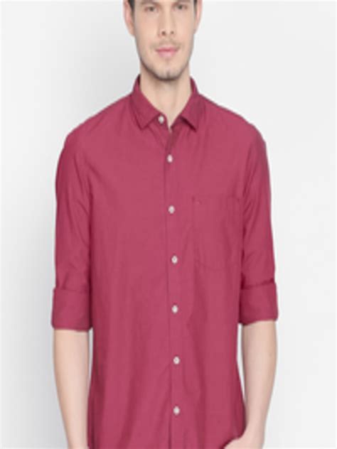 Buy Basics Men Pink Slim Fit Solid Casual Shirt - Shirts for Men ...