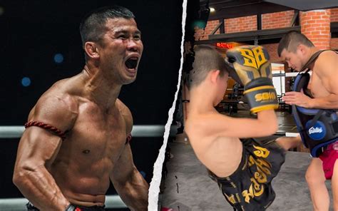 Nong-O Hama passing on his devastating techniques to Nong-O Jr.