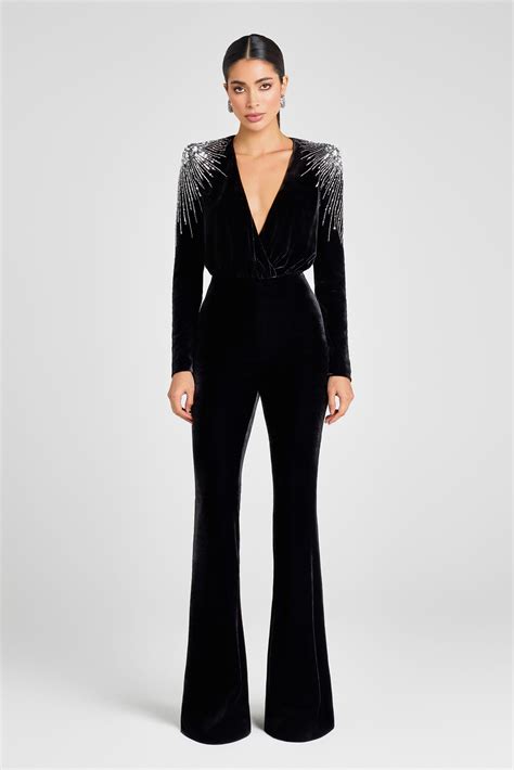 Giselle Black Jumpsuit | NADINE MERABI