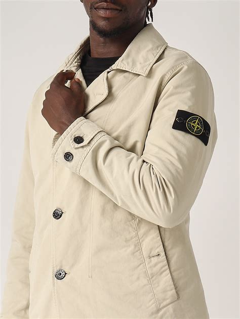 Stone Island men's trench coat in water-repellent fabric 811542149