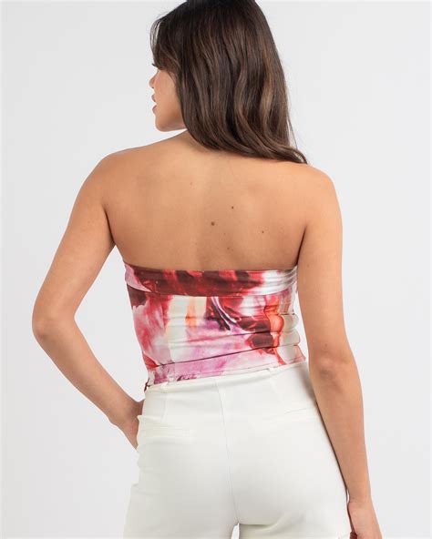 Shop Ava And Ever Desert Storm Corset Top In Pink Multi - Fast Shipping