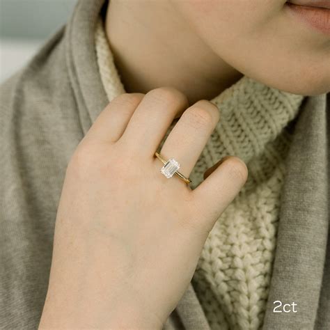 how much is a 2 carat natural diamond emerald cut 1