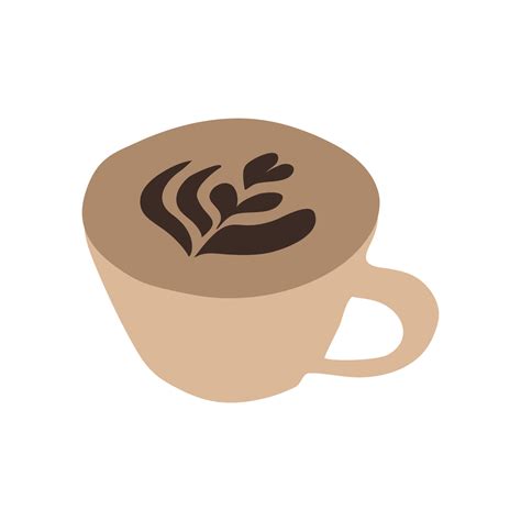 Aesthetic mug handdrawn art brown 14657890 Vector Art at Vecteezy