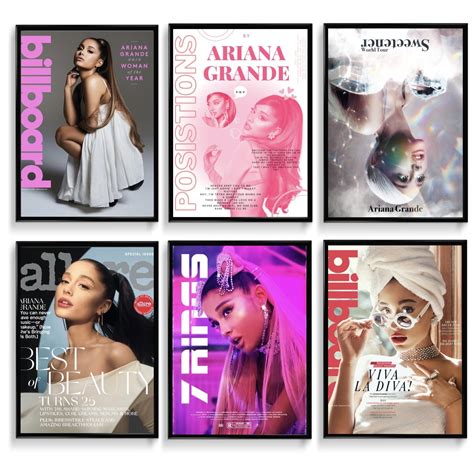 Buy Ariana Grande Song Album Aesthetic Wall s Pack of 6 (A4 Size) 8x12