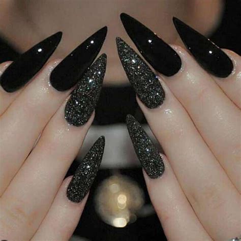 37 Mejores Diseños de Uñas en Negro que te van a Encantar (2019 ...