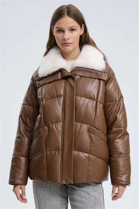 Утепленная кожаная куртка Снежная королева collection 724627003 цены в ...