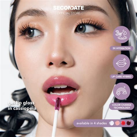 jual secondate gel lip gloss  cassiopeia shopee indonesia