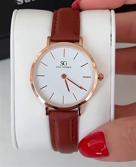 Relogio Feminino Couro Marrom - Relógio Feminino De Couro Marrom Saint Germain Bronx Rose Gold 32mm Cor ...