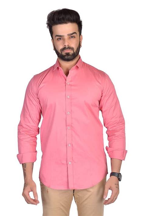 Buy Selyem Men Pink Casual Shirt Pink S Online at Best Prices in India ...