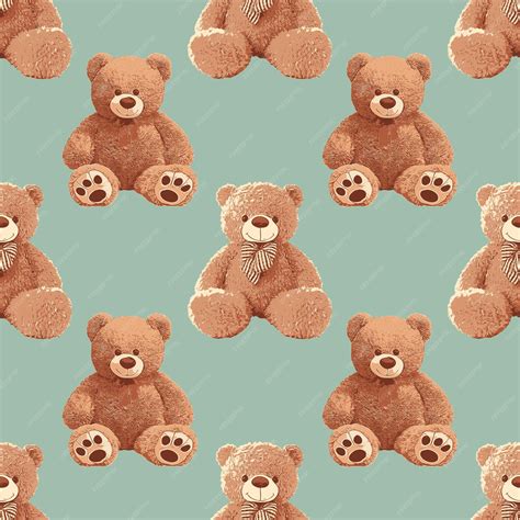 premium vector seamless teddy bear pattern