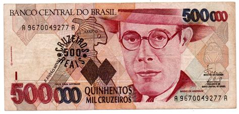 500 Cruzeiros Em Reais - Numis Market - C236 - 500 Cruzeiros Reais (Carimbo sob - 500000 ...