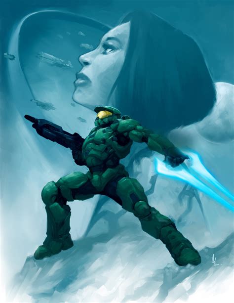 ArtStation - HALO: Master Chief & Cortana
