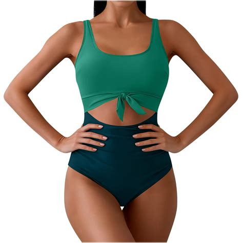 Womens One Piece Swimsuit Summer 2026 Push Up Sports Bra High Waisted