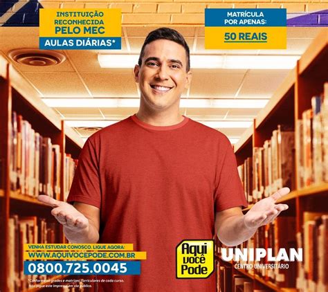 Hoje é o último dia para se inscrever no vestibular Uniplan - Portal ...