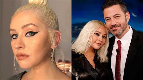Christina Aguilera Wears Sunnies Face Lipstick
