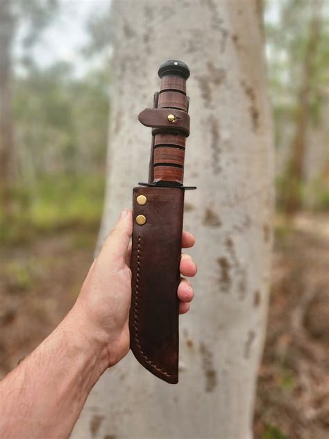 KA-BAR USMC Leather Sheath - Etsy