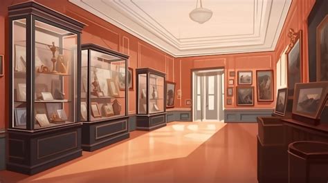 Premium AI Image | Museum and excursion background with exhibition