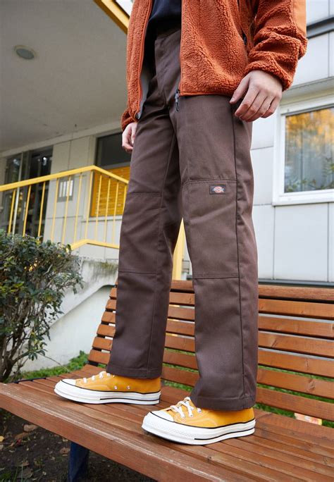 Dickies DOUBLE KNEE - Spodnie materiałowe/ciemnobrązowy - Zalando.pl