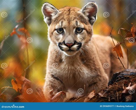 Cougar Cub stock illustration. Illustration of wild - 293689377