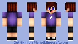 Purple noob / Girl or boy xD Minecraft Skin