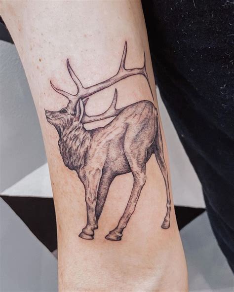 Elk Tattoo, elk tattoo ideas, geometric elk tattoo, simple elk tattoo ...