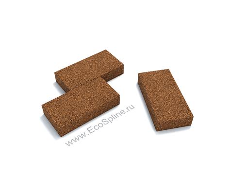 Резиновая плитка 1000х1000х20 мм EcoSpline с замком ласточкин хвост ...