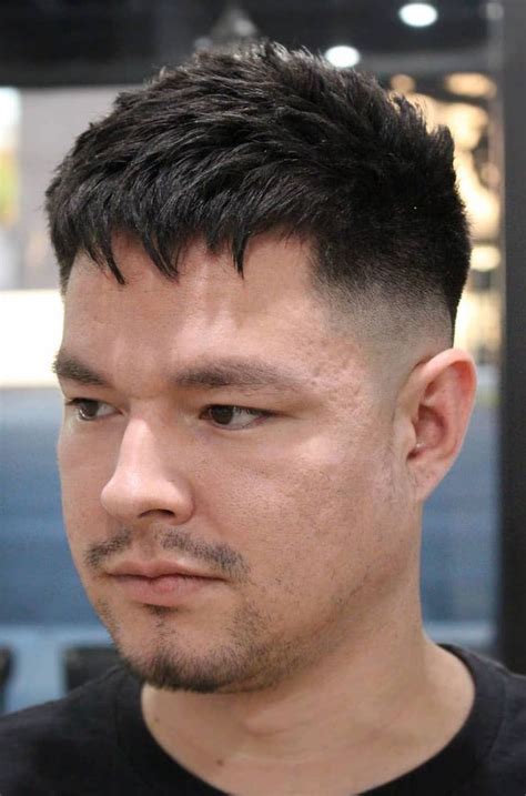 Textured Angular Fringe with Taper Fade | Asian men hairstyle, Mens ...