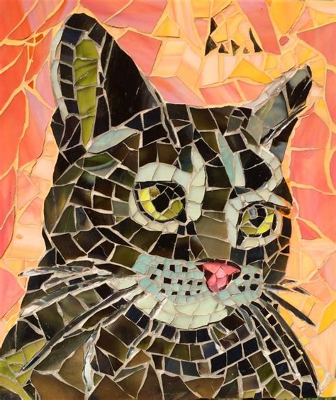 mosaic cat Collage by Anne Bedel | Saatchi Art | Mosaic art, Mosaic art ...