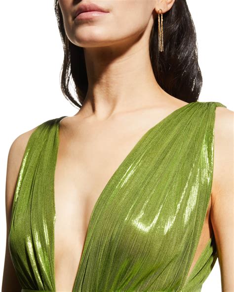 Bronx and Banco Romi Metallic Empire Gown | Neiman Marcus