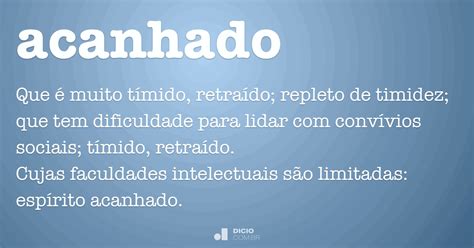 O Que Significa Acanhado