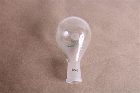 Chemglass 200mL Single Neck Evaporating Flask, 24/40 Outer Joint, Reco