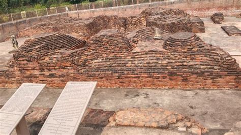 Ancient Brick Walls and Ruins of Ramkot Fort in Bhitari, Ghazipur ...