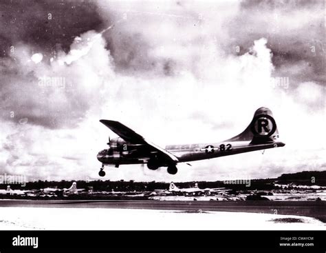 Enola Gay- Boeing B-29 Superfortress "Enola Gay" landing after the ...