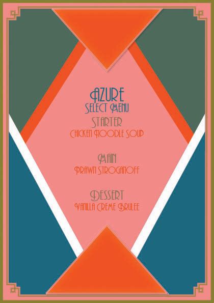 How Art Deco would look if the colours where different. on Behance