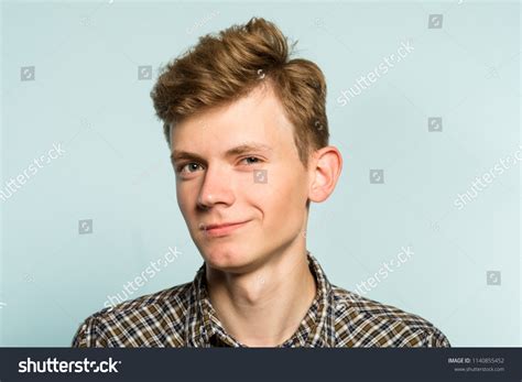 Smug Handsome Guy Mysterious Smile Cute Stock Photo 1140855452 ...