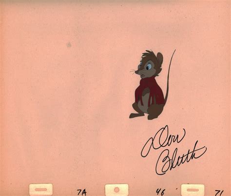 Don Bluth The Secret of NIMH "Mrs. Brisby" 10.5"x12.5 inch Signed Anim