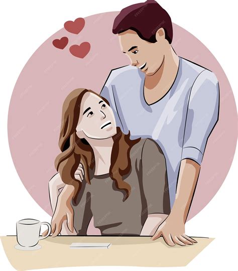 Premium Vector | Husband and wife staring each other talking planning