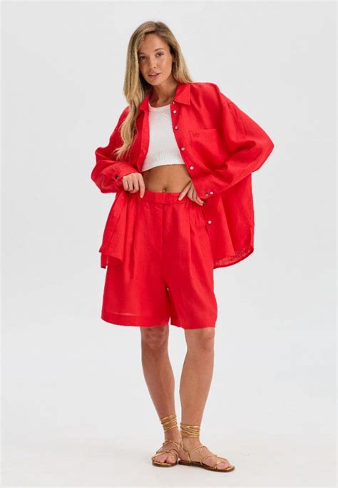 Шорты Norveg LINEN, цвет: красный, MP002XW172K4 — купить в интернет ...