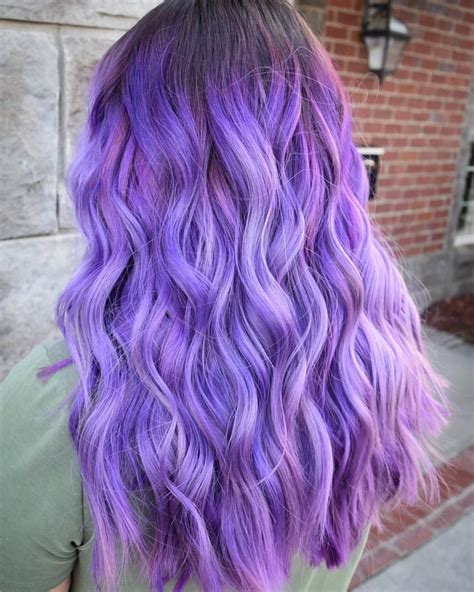 bright purple hair colour - Angele Clarkson