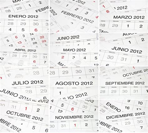 Spanish months calendar — Stock Photo © alfonsodetomas #8552503