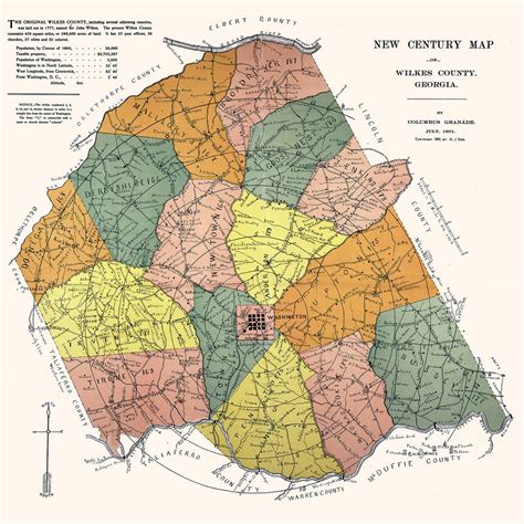 map  wilkes county georgia etsy