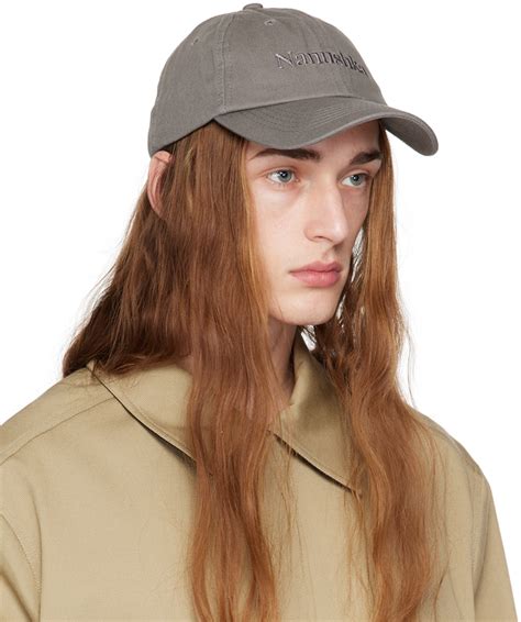 Nanushka Gray Logo Cap Nanushka