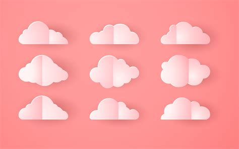 3d elegant pink cloud collection 3242378 Vector Art at Vecteezy