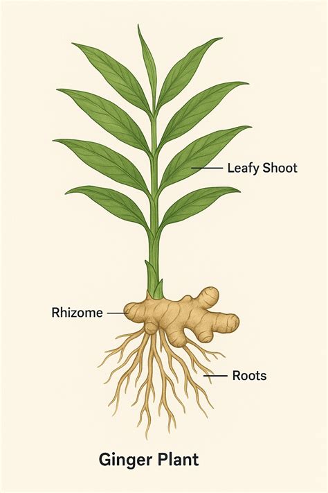 vegetative reproduction  ginger diagram