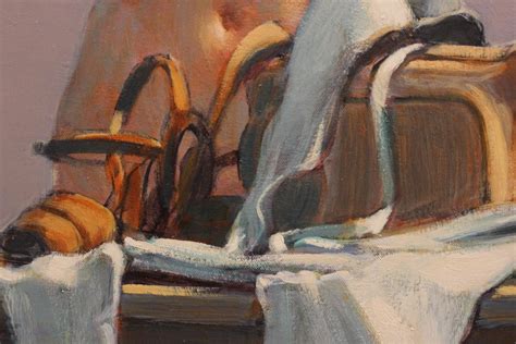 William Anzalone - Nude Women Looking at Cloths with a Purple