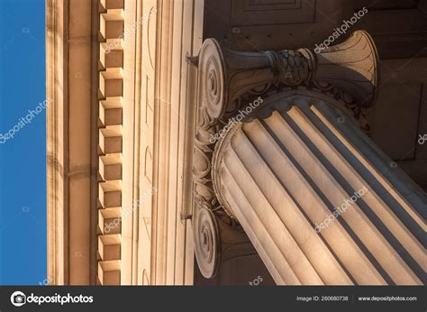 Detailed View Greek Style Architectural Column Stock Photo by ...