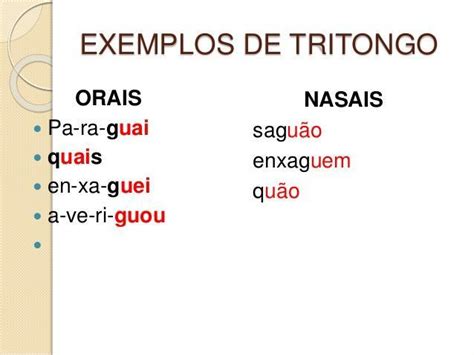 Exemplo De Tritongo