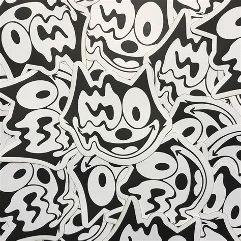 Felix the cat acid trip sticker laptop stickers vinyl | Etsy